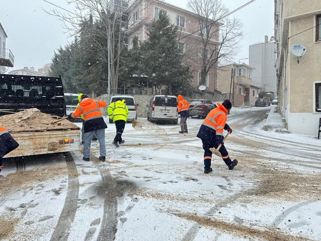 Kırklareli'nde Kar Yağışının Ardından İlaçlama ve Tuzlama Çalışmaları Başladı