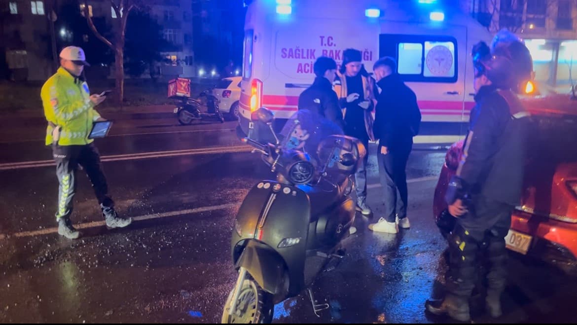 Çorlu'da Motosikletli Kaza Geçirdi