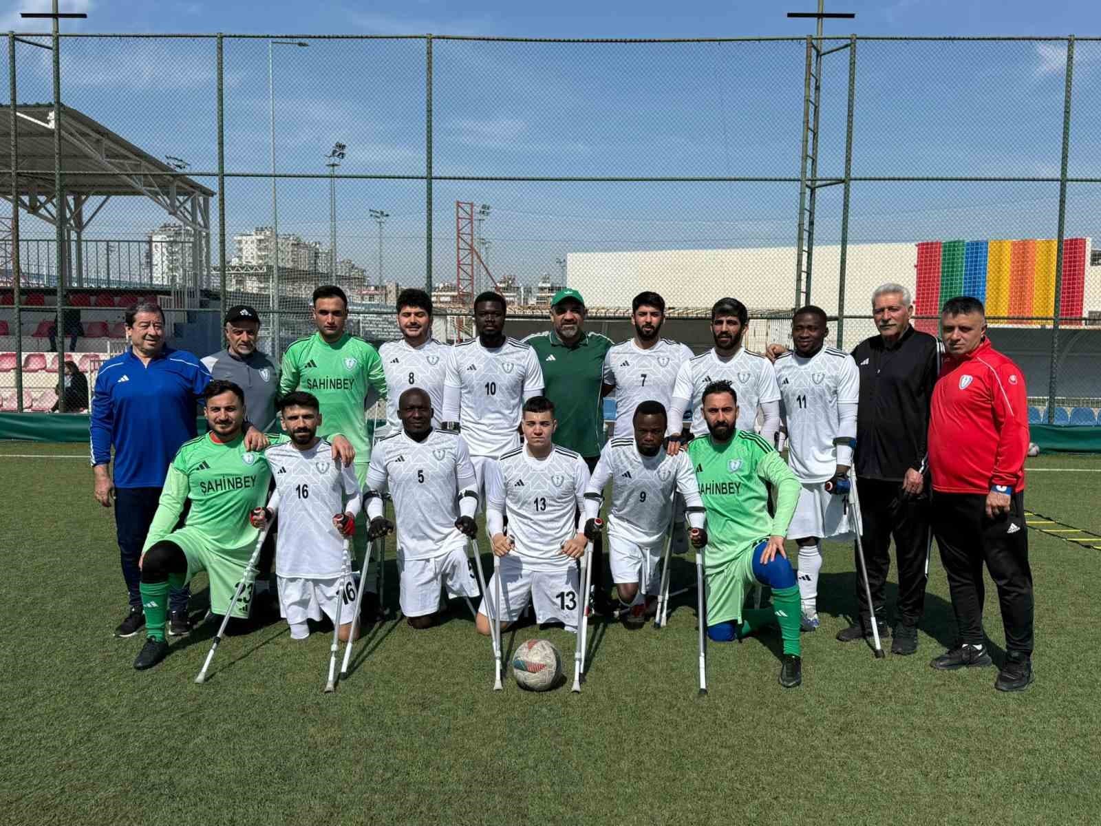 Şahinbey Ampute futbol takımı Türkiye Kupası’nda çeyrek finalde