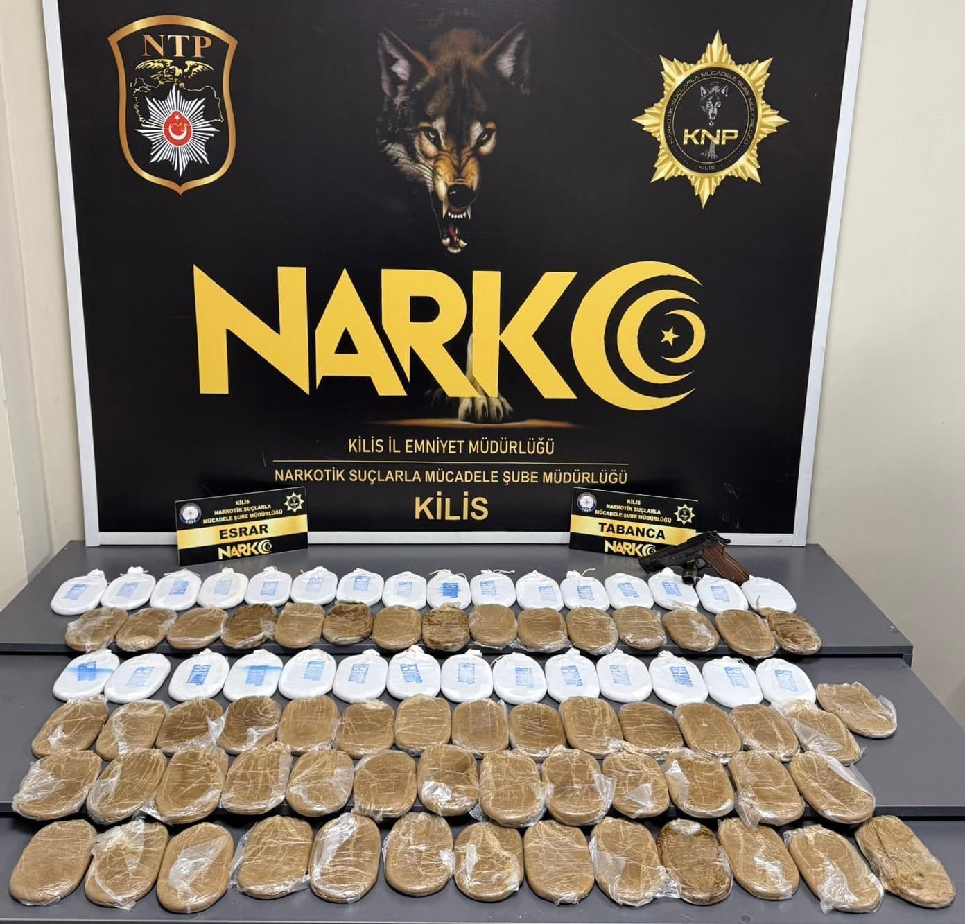 Kilis’te 17 kilo 105 gram takoz esrar ele geçirildi, 1 kişi tutuklandı