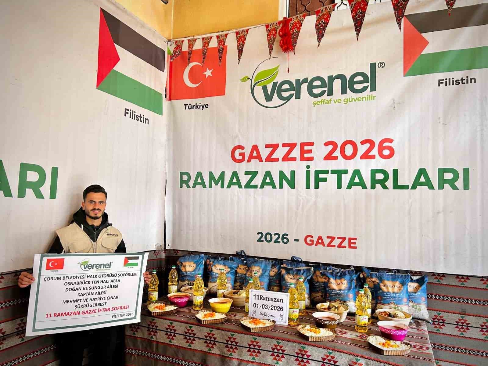 Çorumlu şoförlerden Gazze’ye anlamlı destek