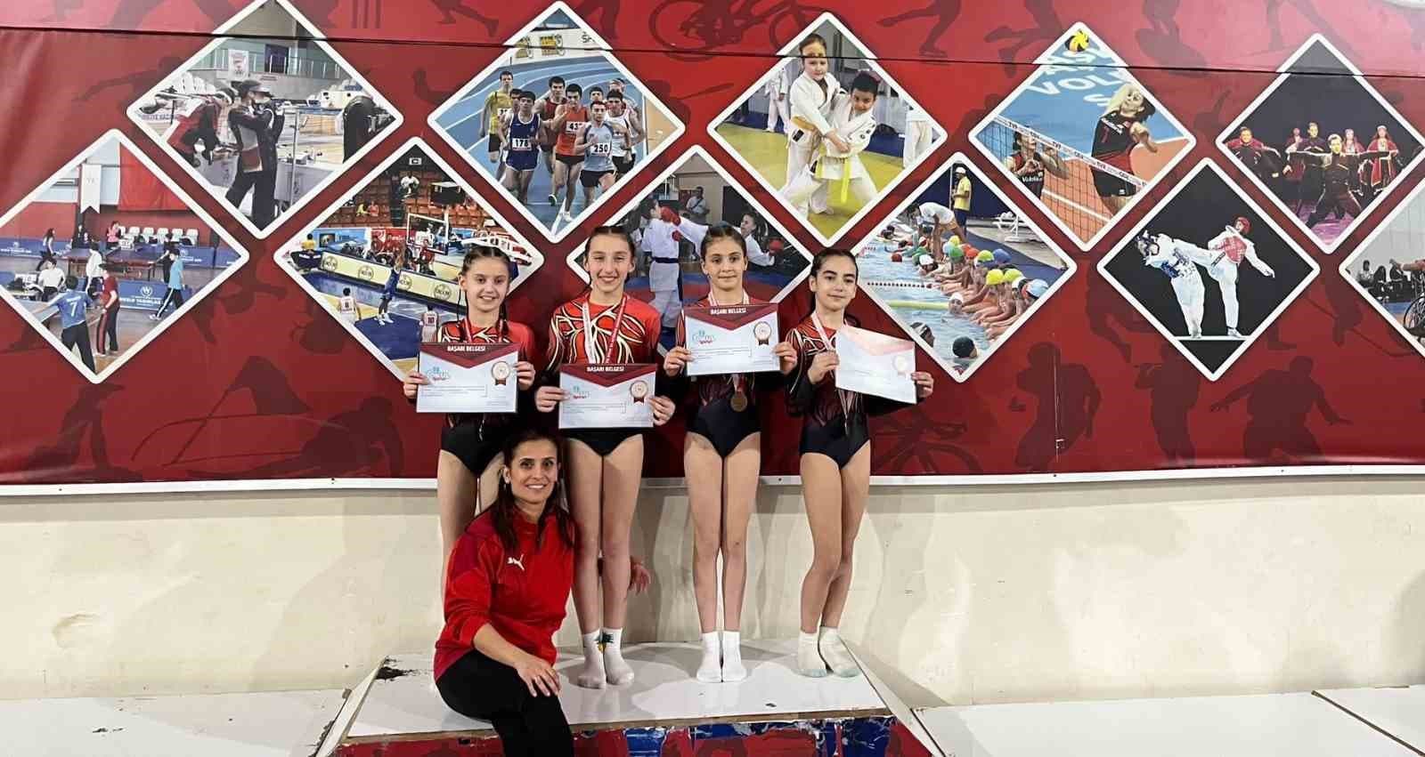 Okul sporları cimnastik müsabakaları tamamlandı