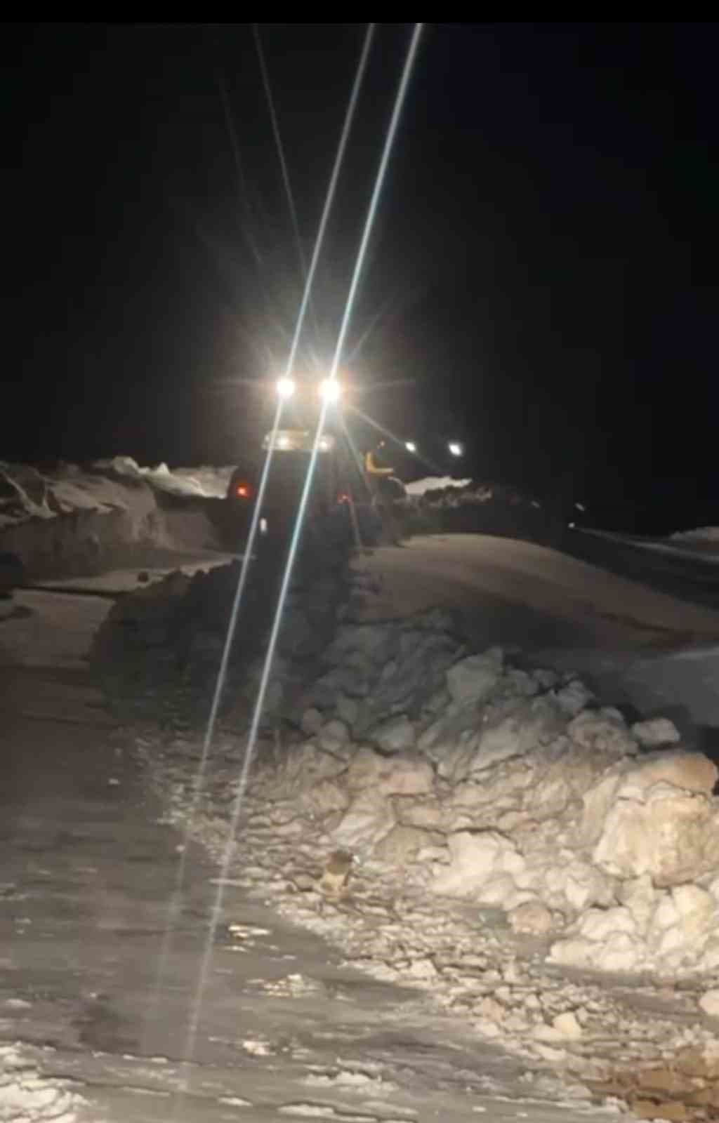 Muş’ta fırtına nedeniyle köy yolu ulaşıma kapandı