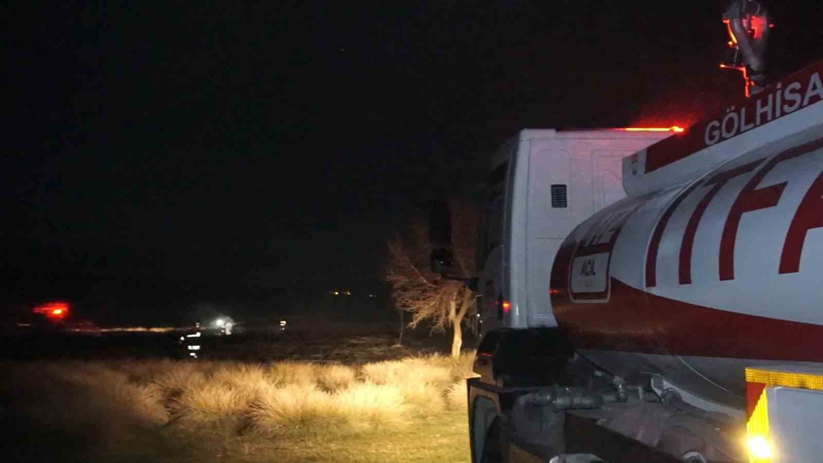 Burdur’da merada korkutan yangın