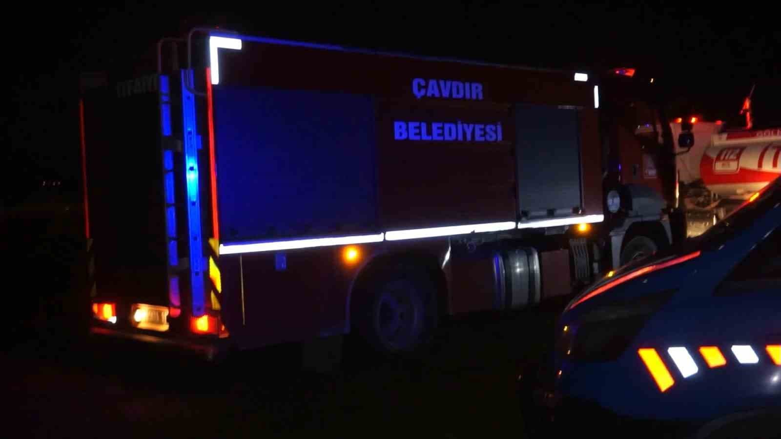 Burdur’da merada korkutan yangın