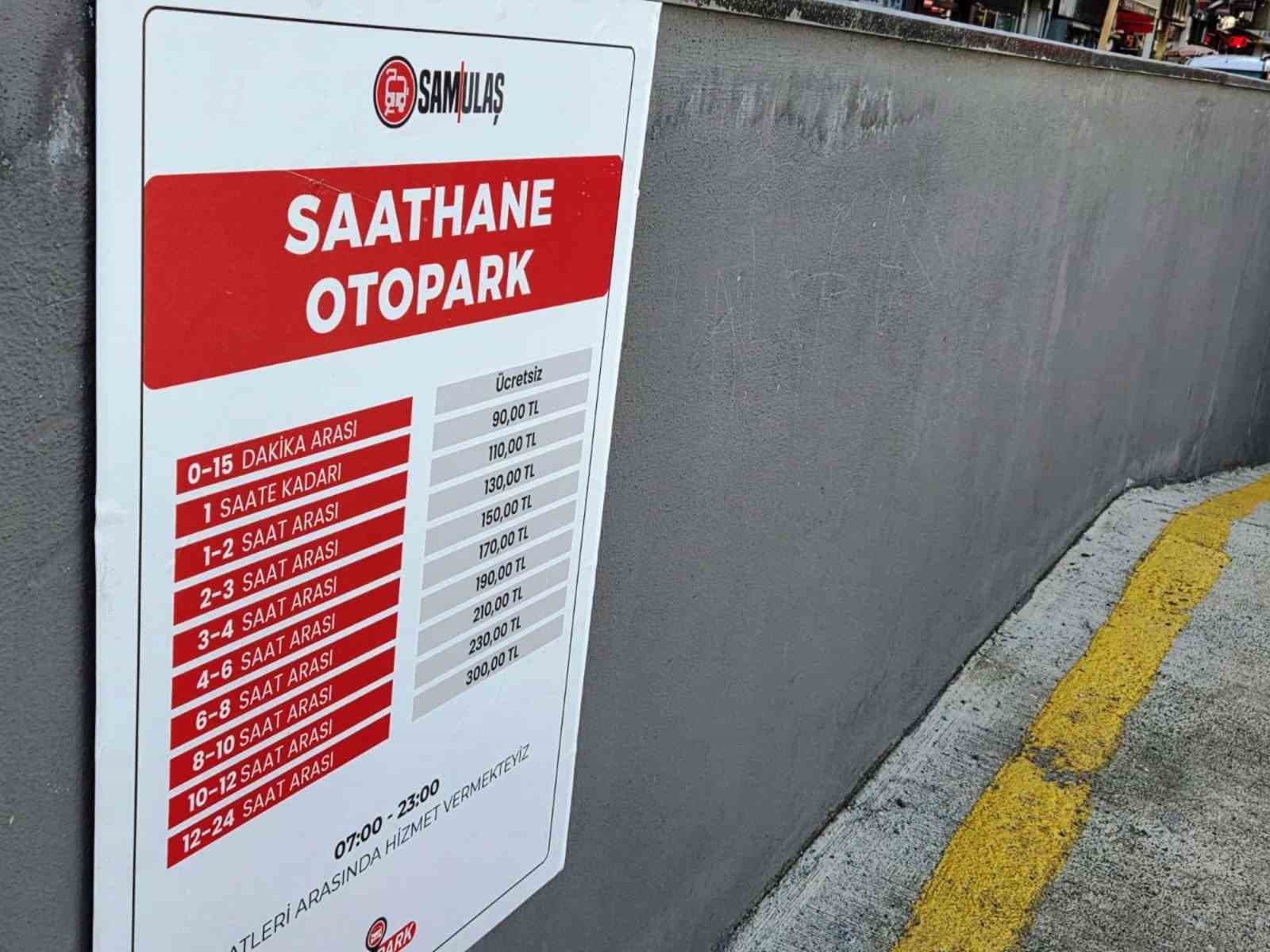 Samsun’da otopark ücretleri güncellendi