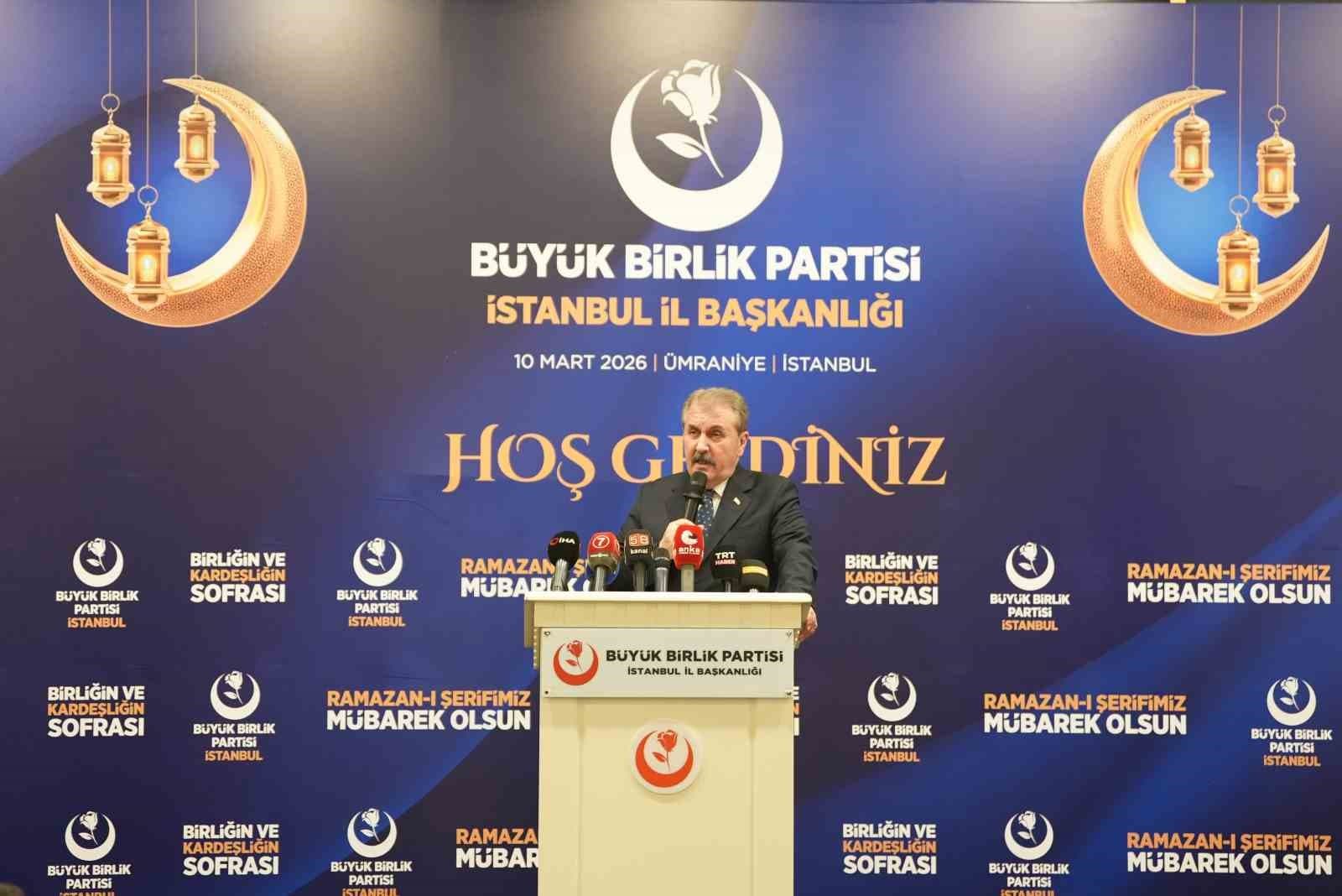 BBP Genel Başkanı Destici: "Sadece Türkiye için değil, tüm yeryüzü mazlumları için güçlü olmak zorundayız"