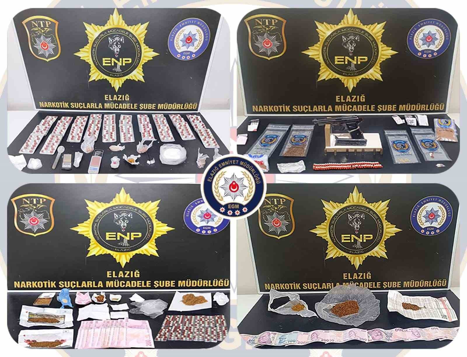 Elazığ’da uyuşturucuyla mücadele: 14 şüpheli tutuklandı