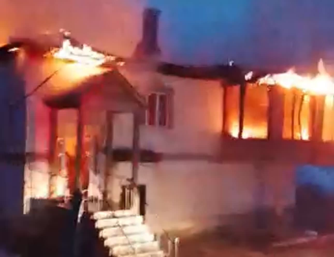 Yüksekova’da baca yangını