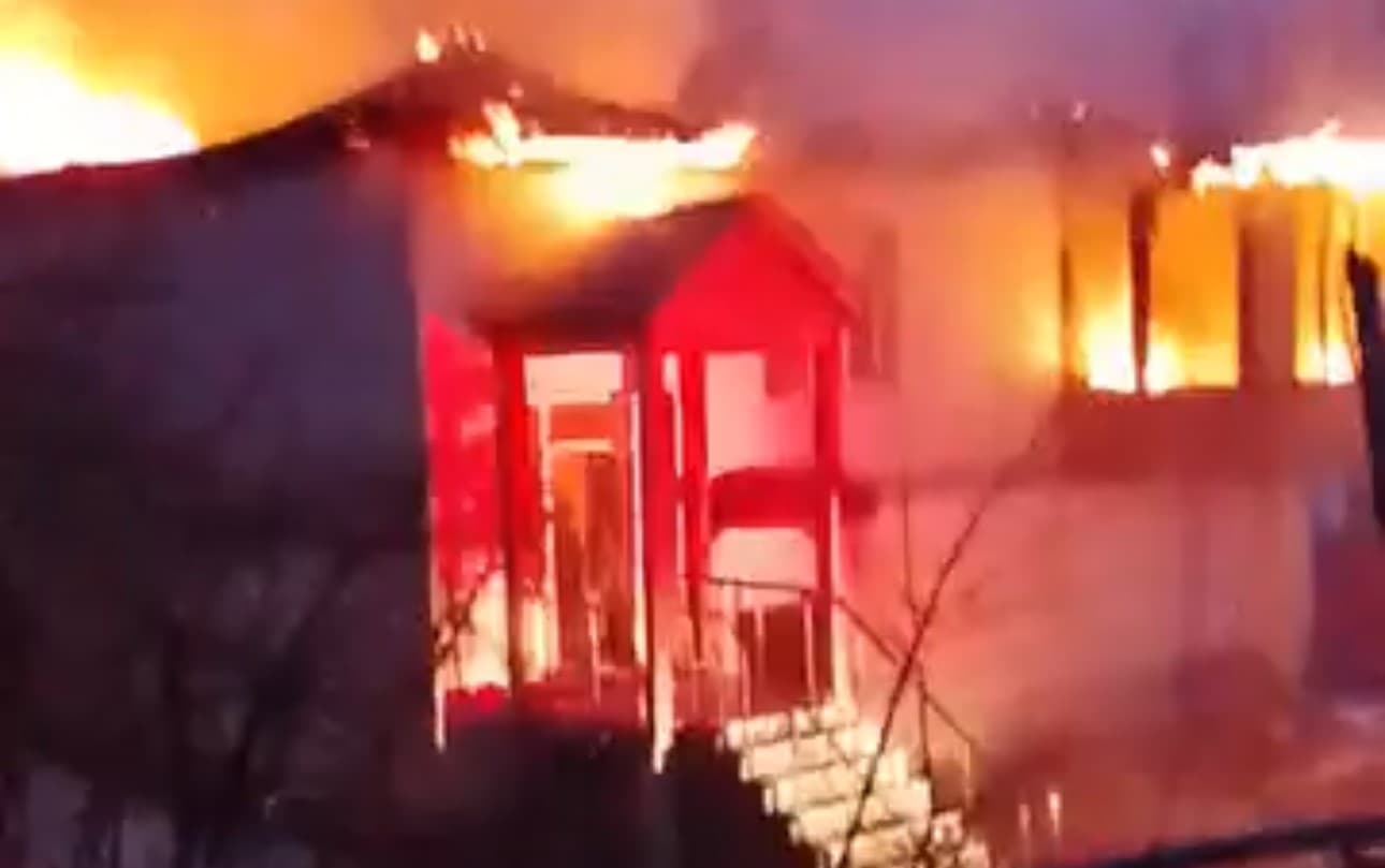 Yüksekova’da baca yangını