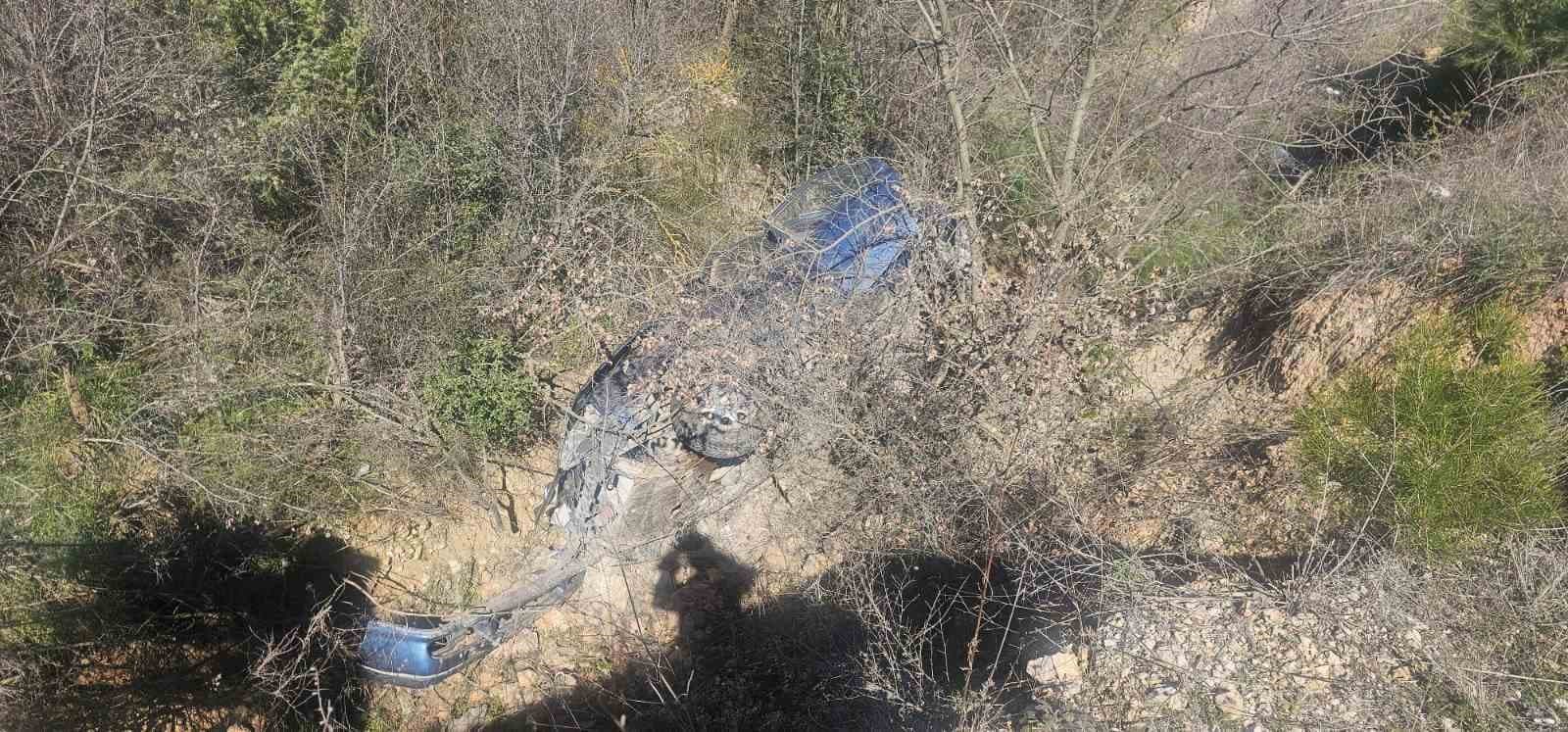 Bilecik’te otomobil dereye uçtu, 1 kişi yaralandı