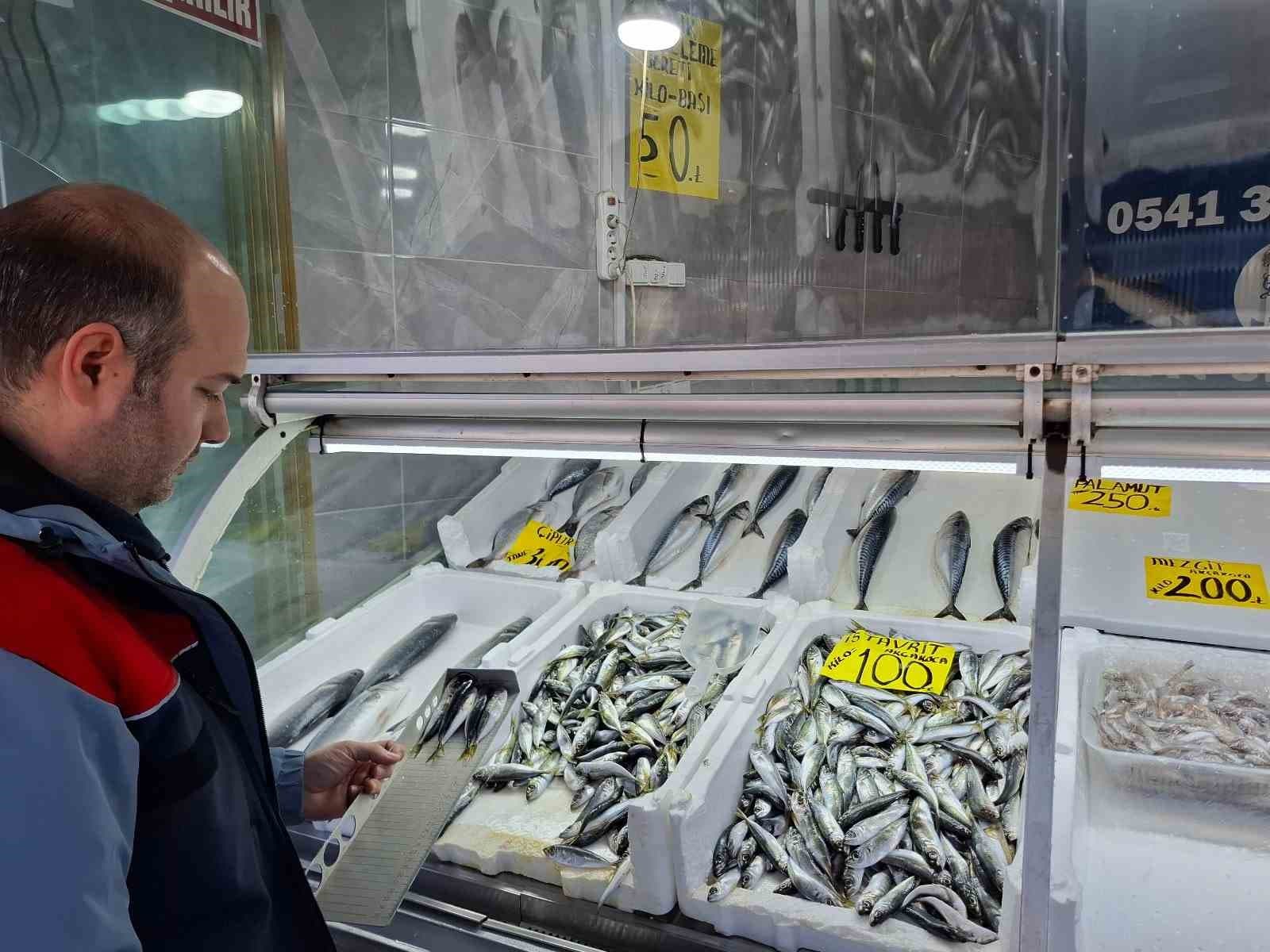 Yasak öncesi balık satış yerleri denetlendi