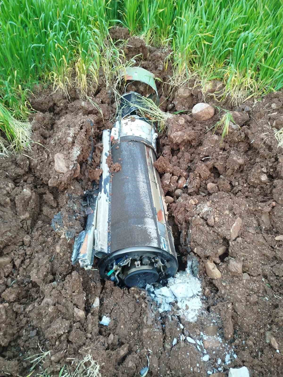 Adıyaman’a düşen füzenin ikinci parçası bulundu