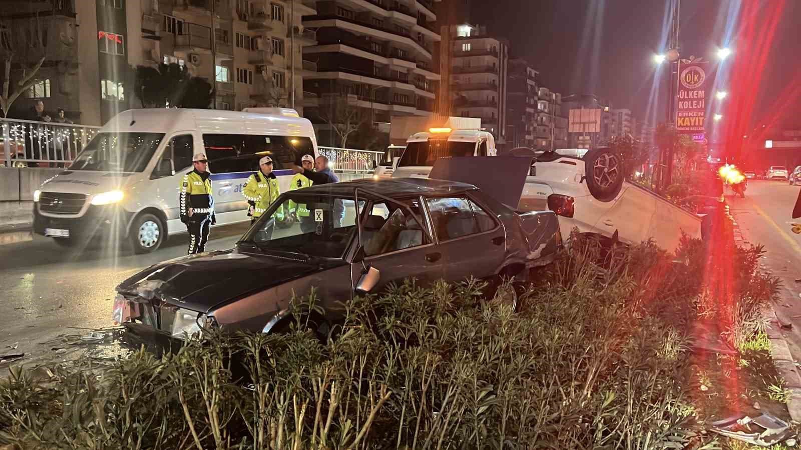 Takla atan araçlardan burunları dahi kanamadan çıktılar
