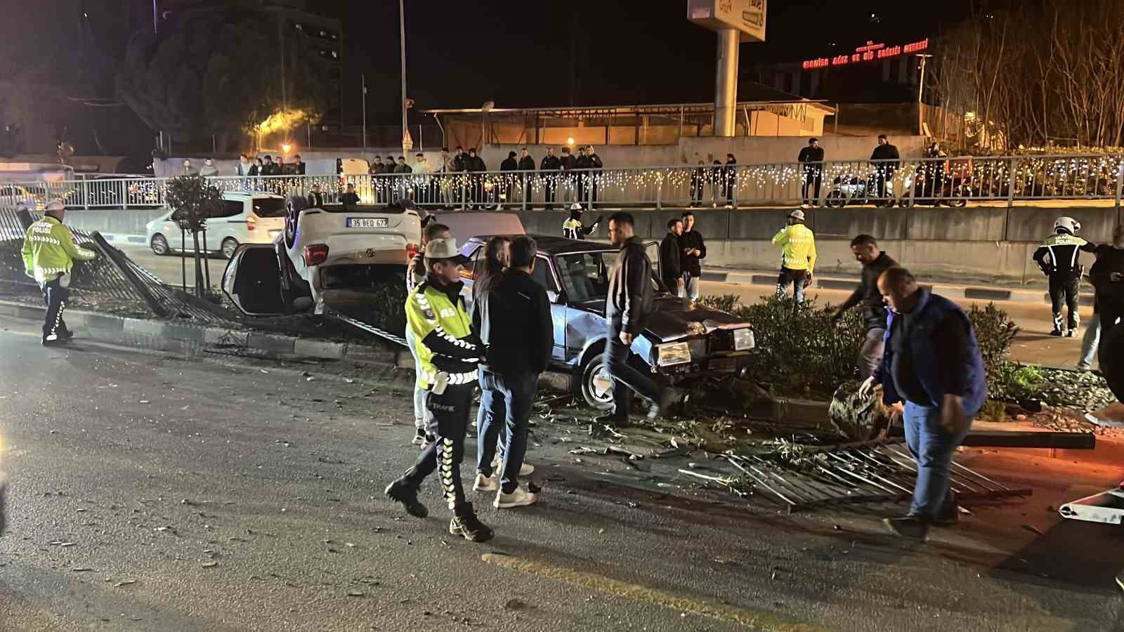 Takla atan araçlardan burunları dahi kanamadan çıktılar