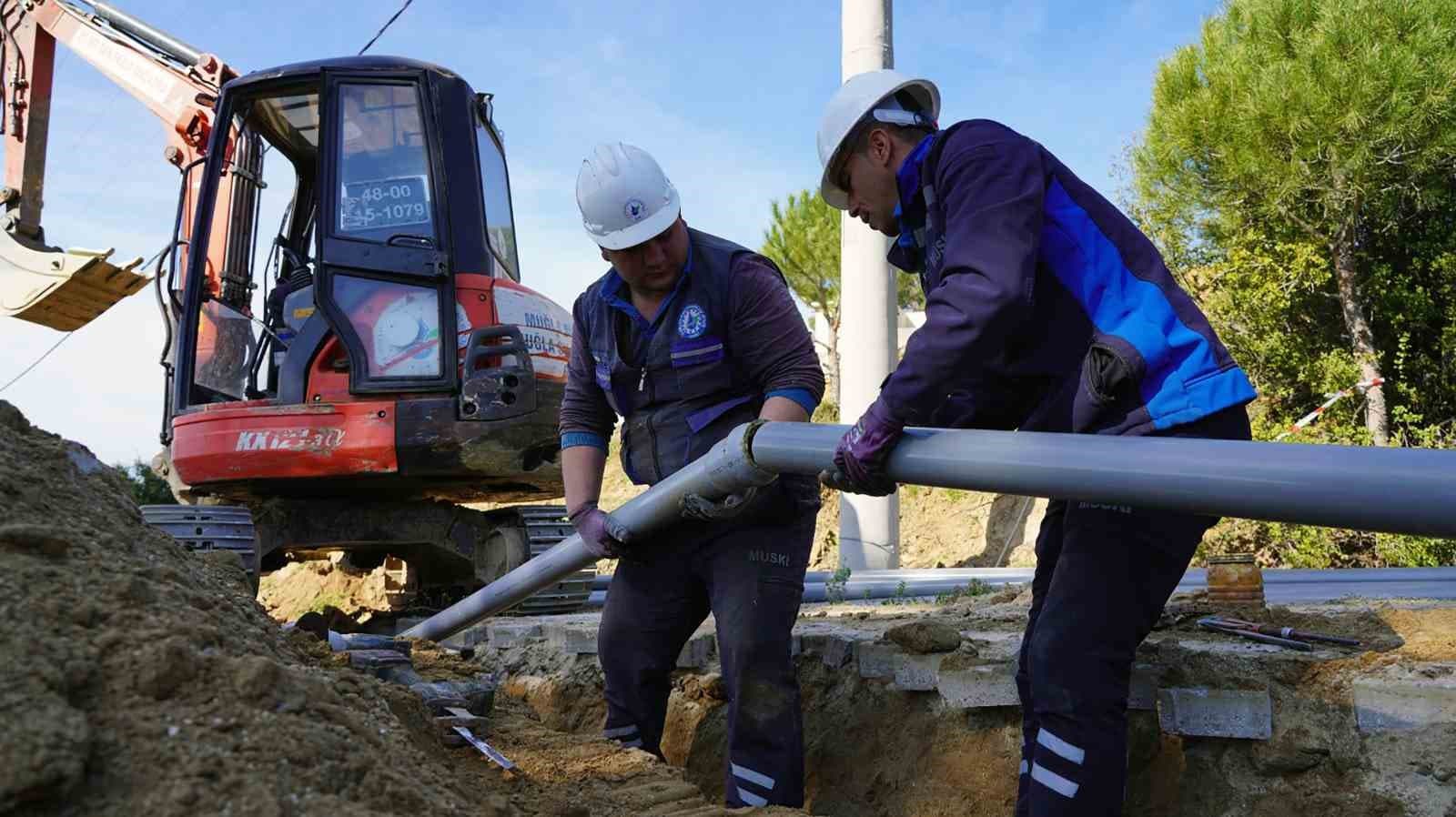 Kavaklıdere Çamlıyurt Mahallesi’nde içme suyu iletim hattı yenilendi