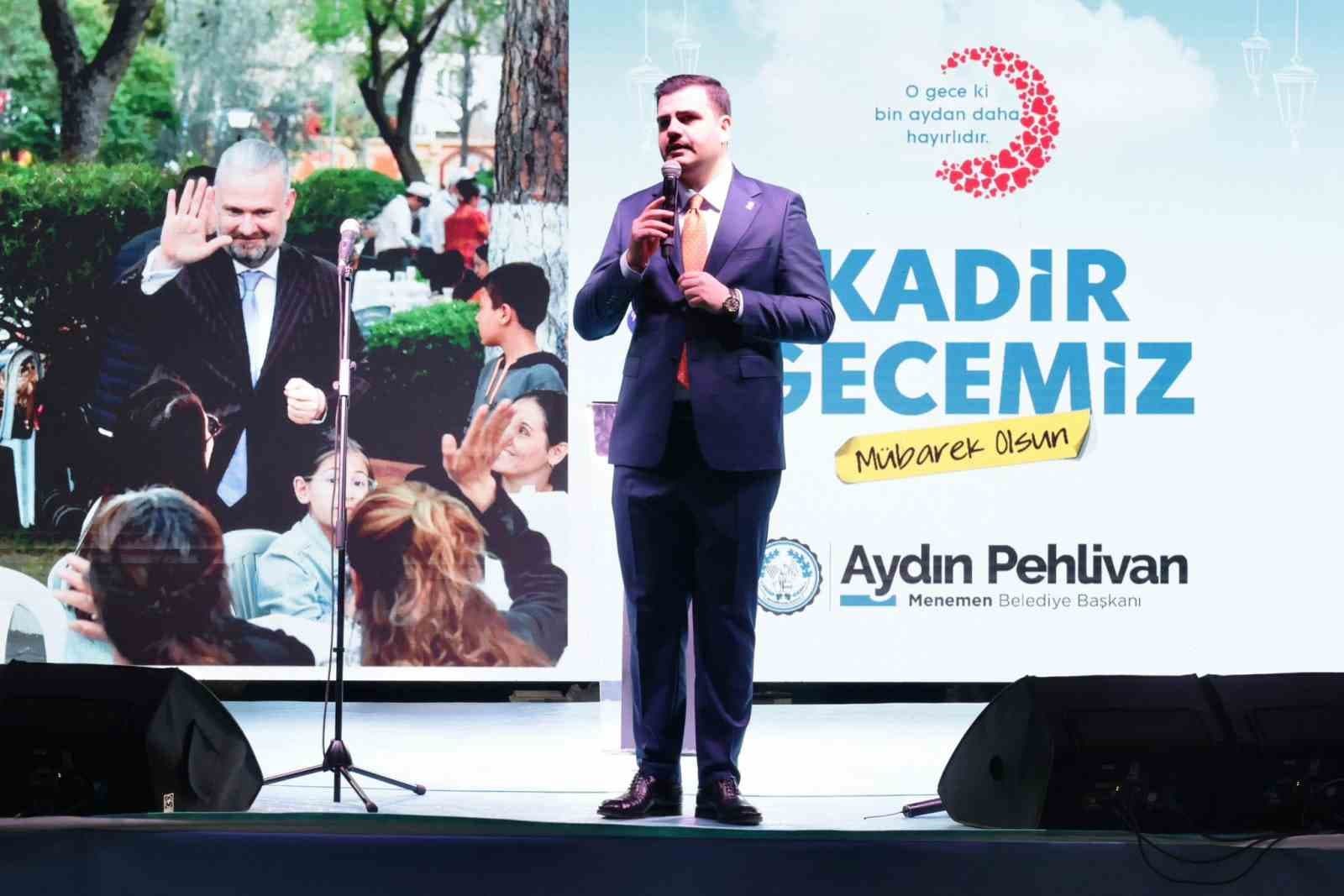 Menemen’de Kadir Gecesi’ne özel 15 bin kişilik iftar