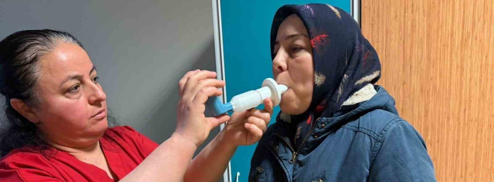 Nazilli’de vatandaşlara solunum testi yapıldı