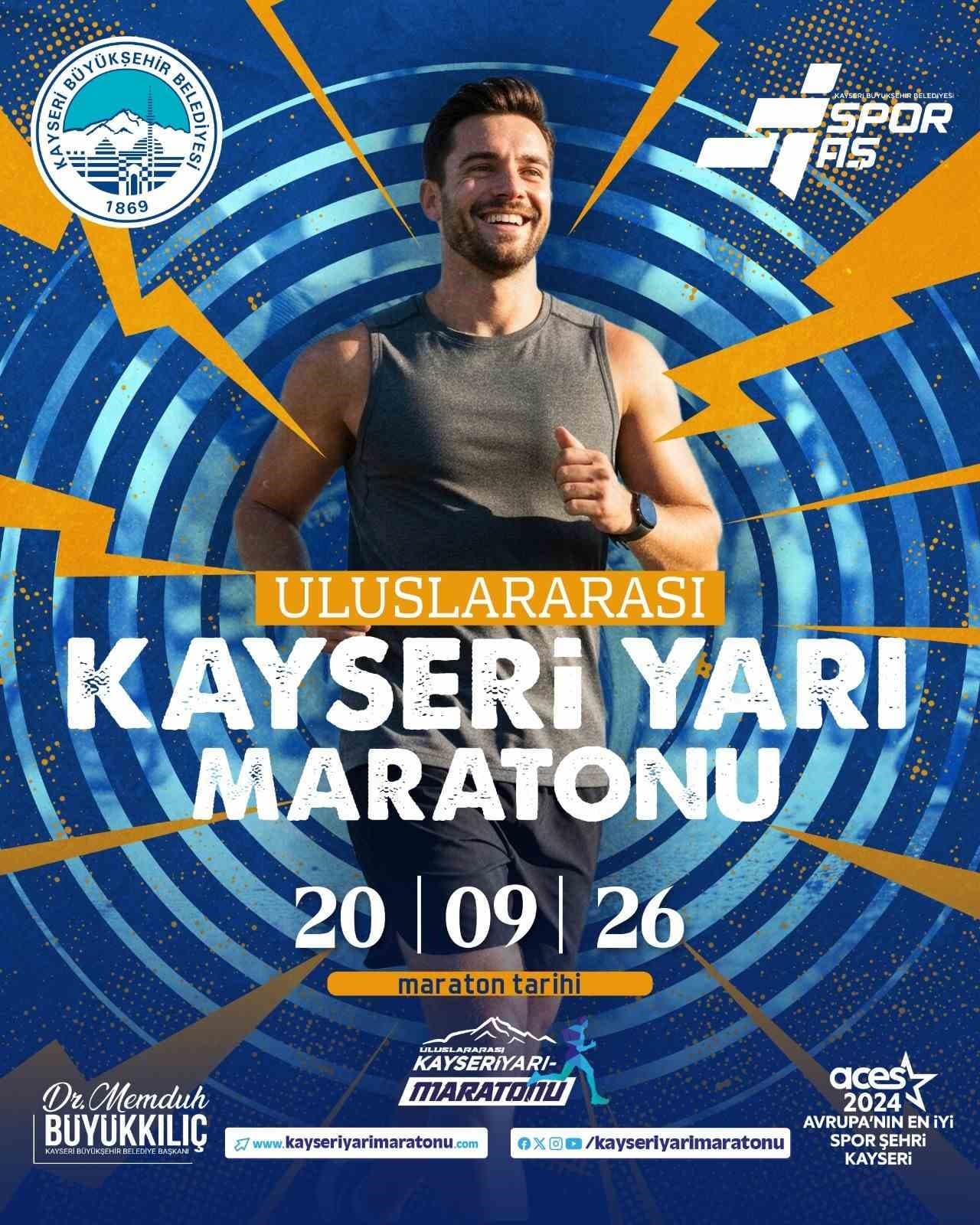 6. Uluslararası Kayseri Yarı Maratonu heyecanı başlıyor