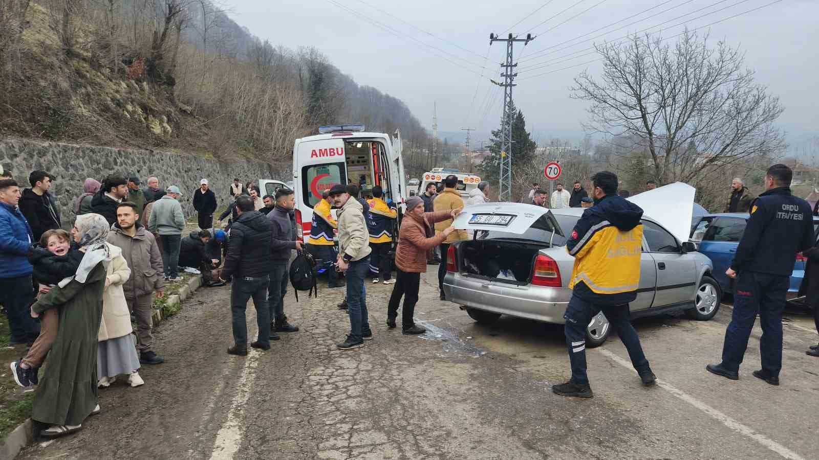 Ordu’da iki ayrı trafik kazasında 12 kişi yaralandı