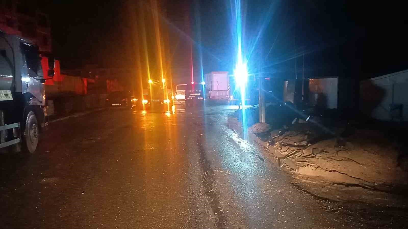 İşçilerin kaldığı konteynerlerde korkutan yangın