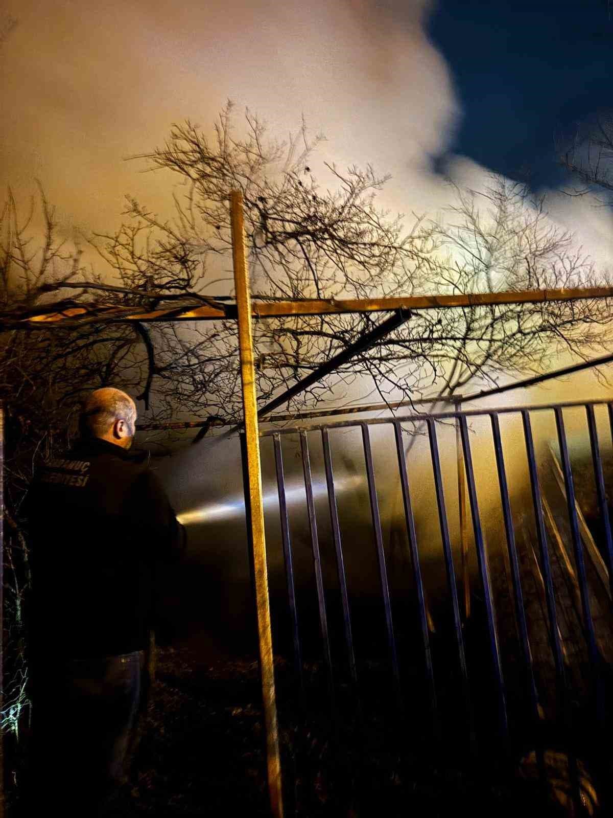 Artvin’de gece yarısı yangın: 1 ev ve odunluk kullanılamaz hale geldi