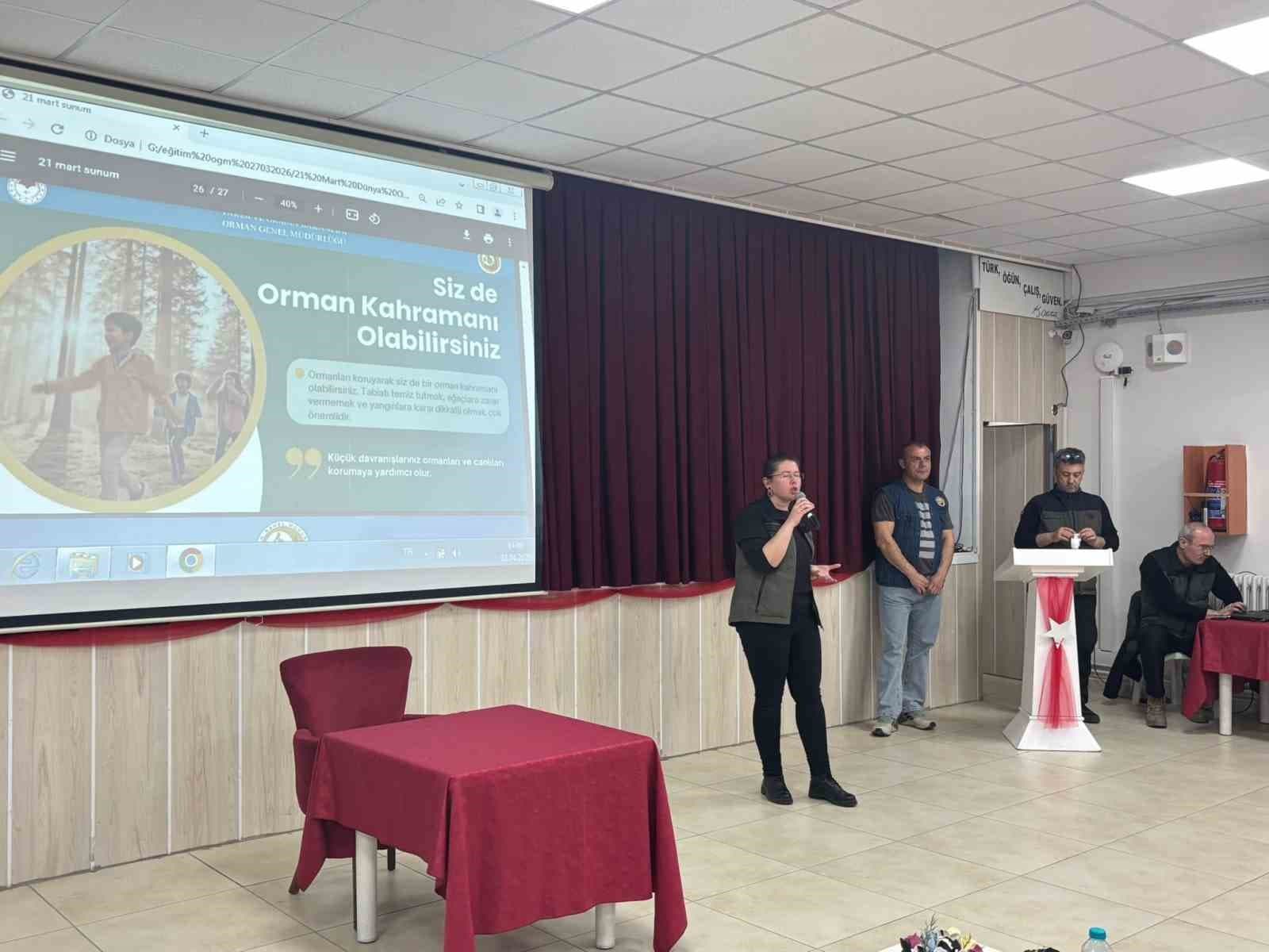 Babaeski’de öğrencilere orman sevgisi ve yangın eğitimi verildi