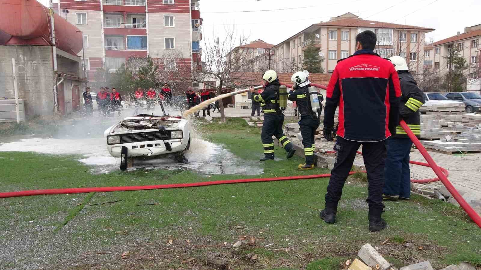 Sorgun itfaiyesi yangın tatbikatında tam not aldı