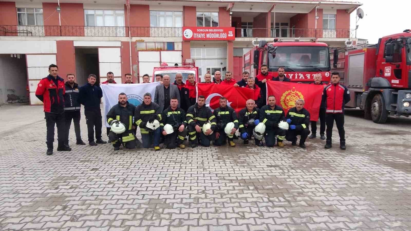 Sorgun itfaiyesi yangın tatbikatında tam not aldı