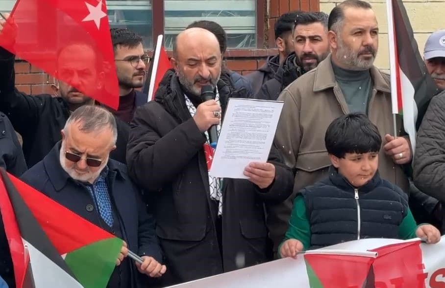 Ardahan’da İsrail’in Filistinli esirleri hedef alan "idam yasası" protesto edildi