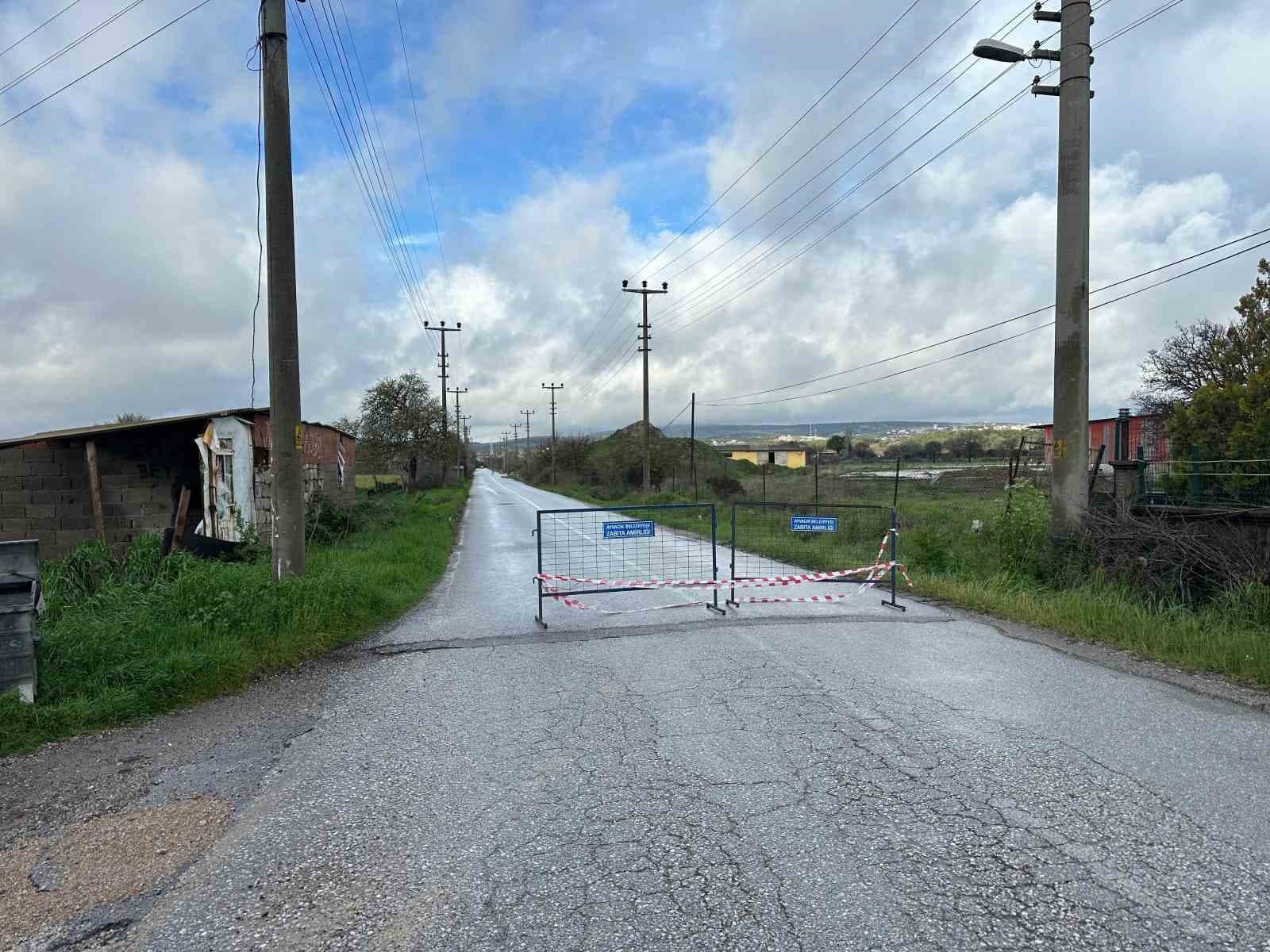 Ayvacık’ta şiddetli yağış etkili oldu