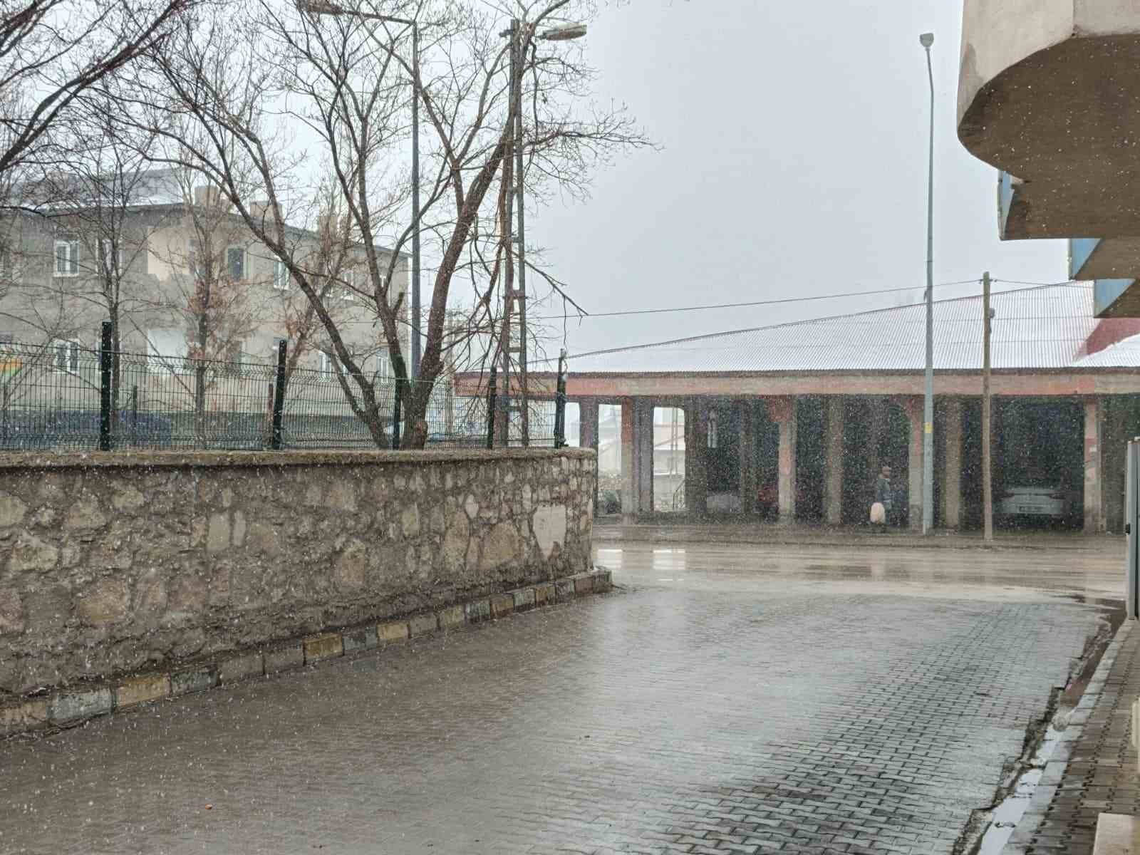 Bahar gelmeden kış geri döndü; Diyadin’e kar sürprizi