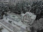 Atatürk Köşkü karla kaplandı ortaya kartpostallık görüntüler çıktı