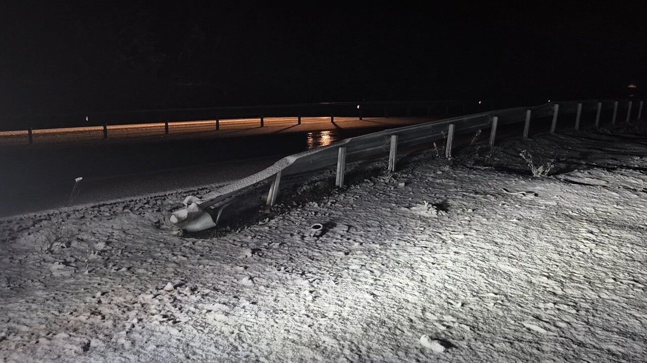 Bartın-Amasra karayolunda kar yağışı başladı