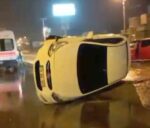 Bartın’da devrilen aracın sürücüsü kayıplara karıştı