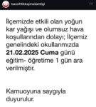 Başçiftlik ilçesinde eğitime kar engeli