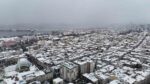 Samsun’da kartpostallık kar manzaraları havadan görüntülendi