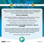 Sinop’ta eğitime kar engeli