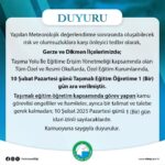 Sinop’ta iki ilçede taşımalı eğitime bir gün ara