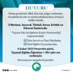 Sinop’ta kar nedeniyle taşımalı eğitime bir gün ara