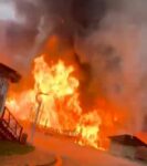 Bolu’da dün faaliyeti durdurulan, konaklama tesisinde yangın