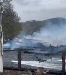 Bolu’da dün faaliyeti durdurulan, konaklama tesisinde yangın