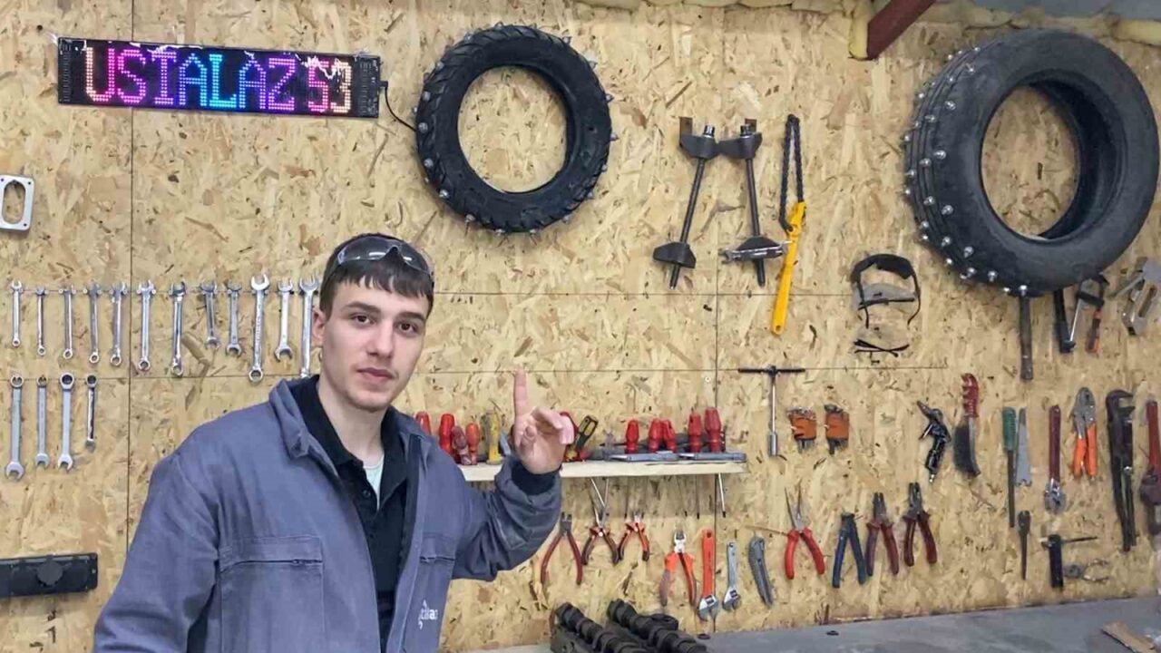 Böyle olur Rizeli’nin kar motosikleti