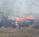 Garajda çıkan yangın güçlükle söndürüldü