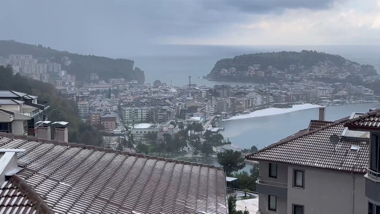 Amasra’da 1 saat içerisinde dört mevsim birden yaşandı