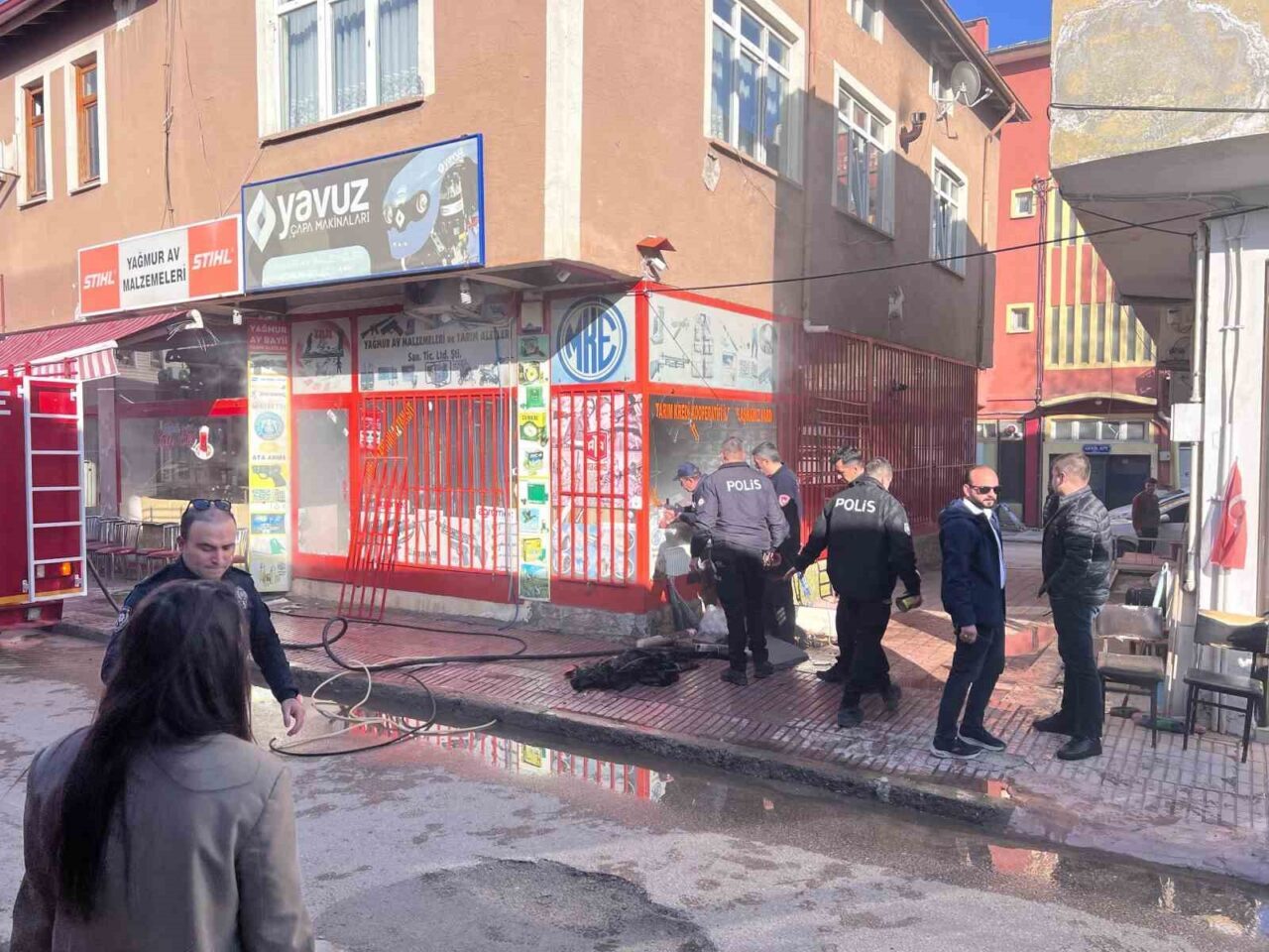 Av bayisinde korkutan yangın