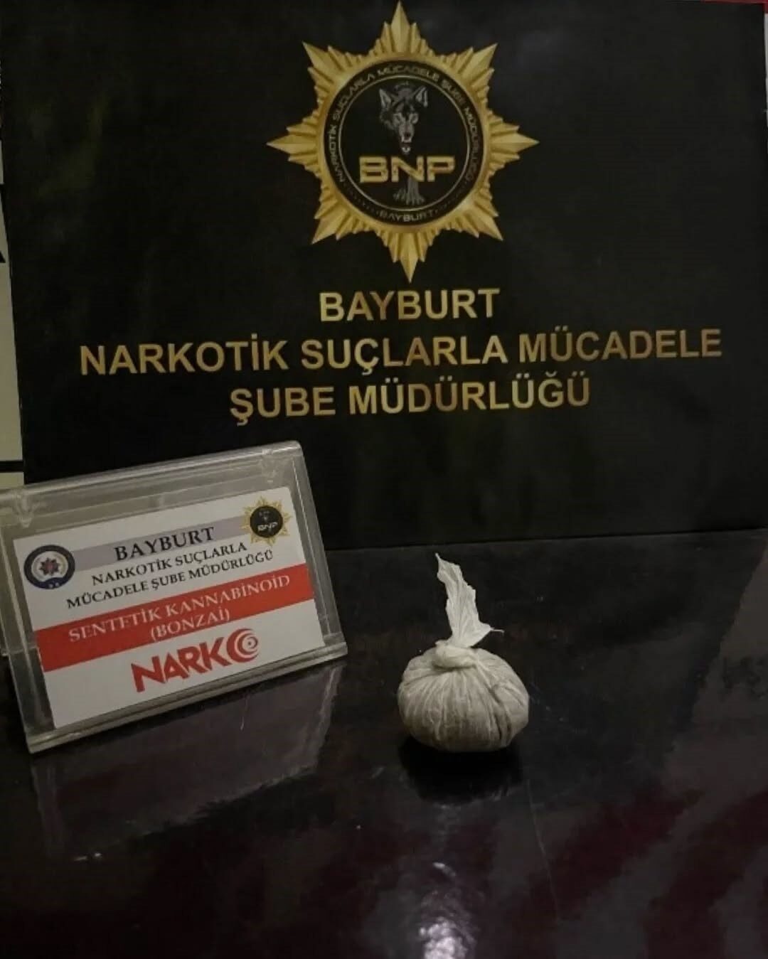 Bayburt’ta bir şahsa uyuşturucu madde kullanmaktan işlem yapıldı