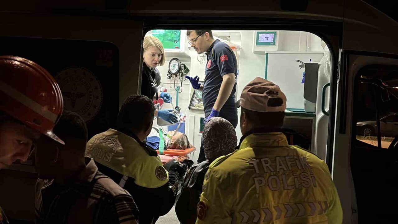 Önce takla attı sonra yandı: 1 yaralı