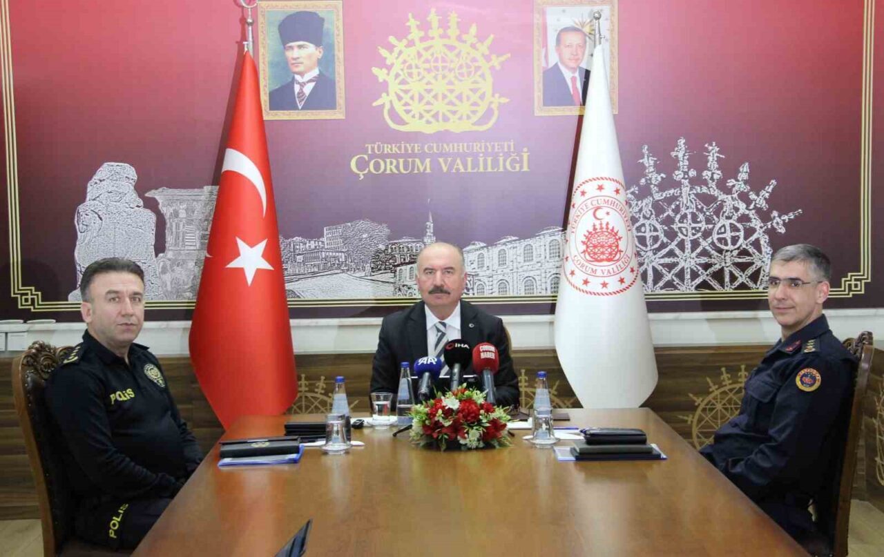 Çorum Valisi Çalgan: "Kişilere karşı işlenen suçlarda genel olarak yüzde 23 azalma yaşandı"