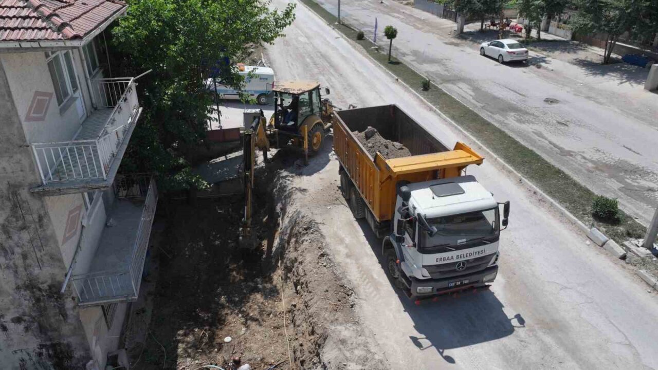 Alternatif hastane yolu için Erbaa’da yol yenileme çalışmaları başladı